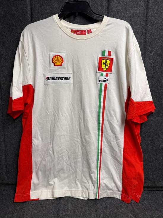Puma Other - Puma White & Red Ferrari Racing Patch Tee